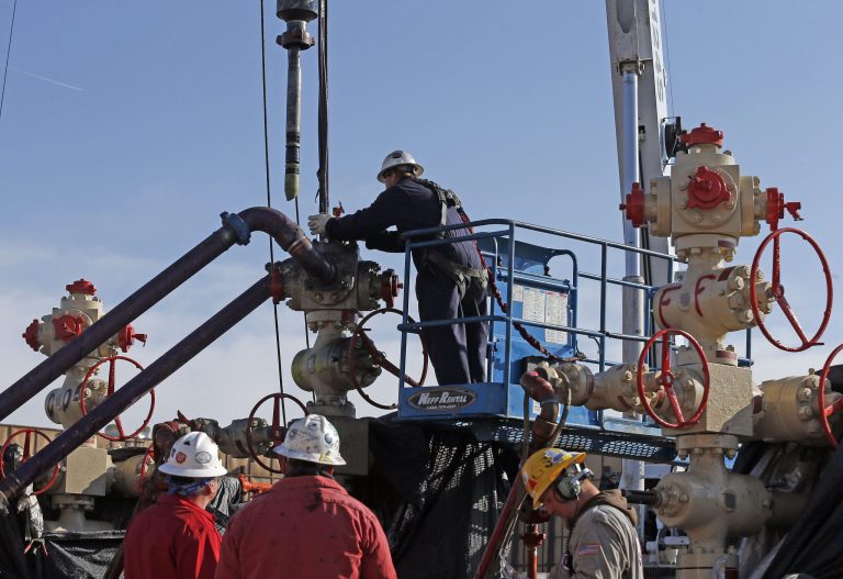 The Obama administration is seeking to reverse a Wyoming district court's injunction blocking the first regulations imposed on oil and gas producers that use fracking. (AP Photo/Brennan Linsley)