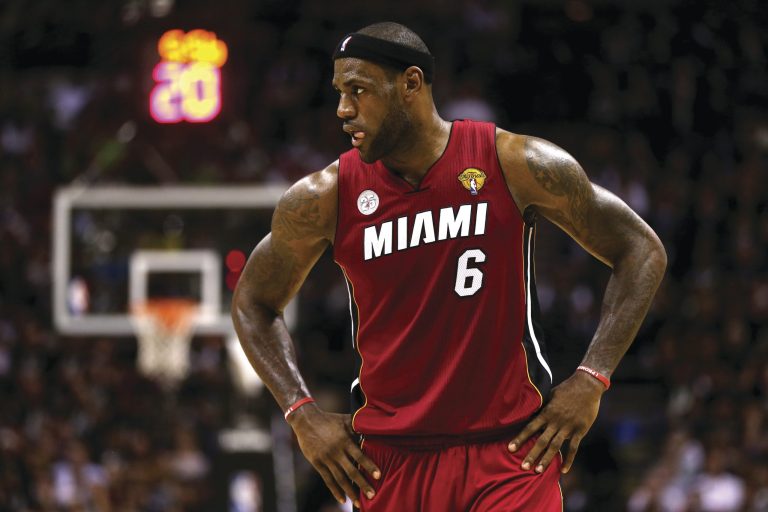 Mike Ehrmann/Getty Images
Heat forward LeBron James: 