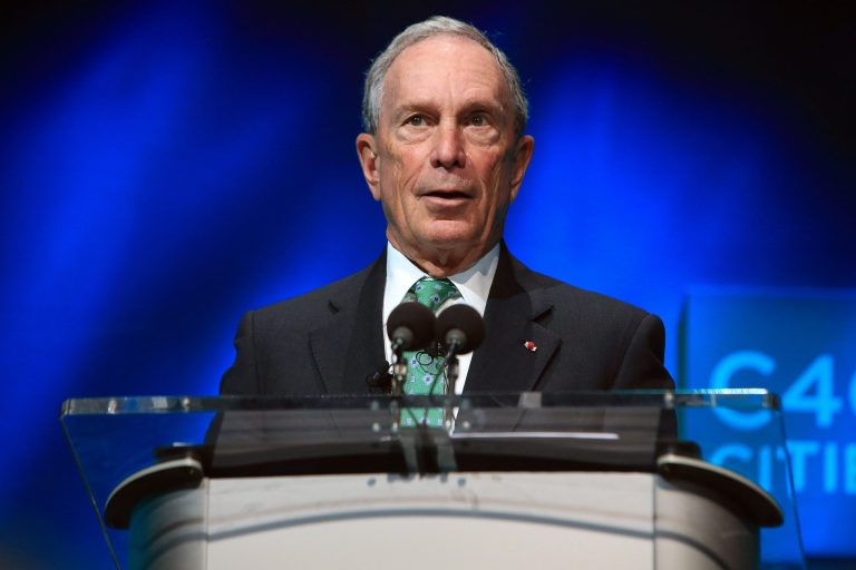 In a three-way presidential race, Michael Bloomberg would help Donald Trump beat Hillary Clinton. (AP Photo/Thibault Camus, File)