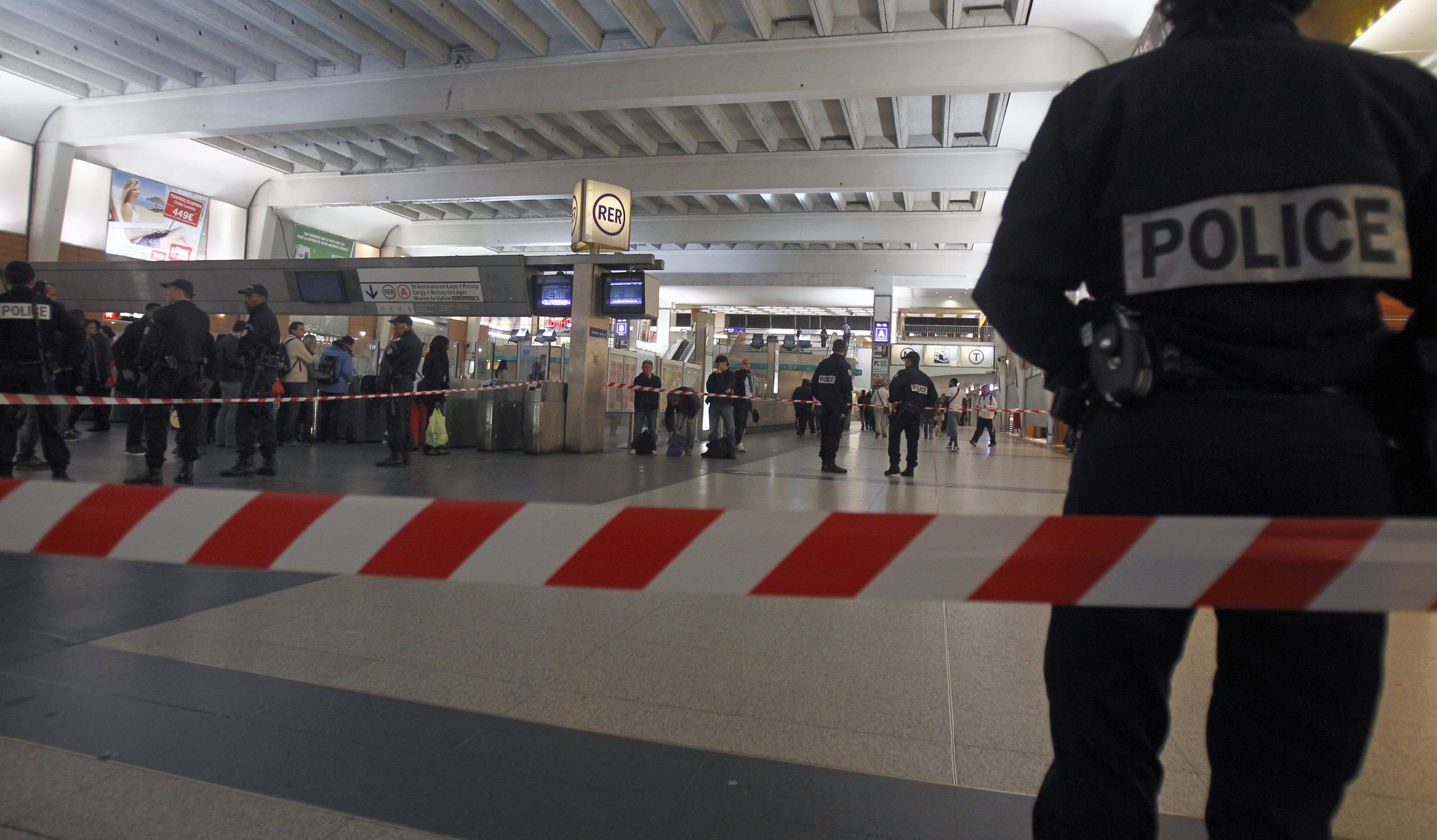 French soldier stabbed in throat outside Paris