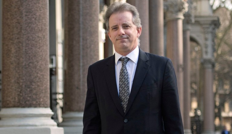The FBI placed so much faith in Christopher Steele because he was a former British spy who had worked with the bureau a few years earlier in the world soccer corruption investigation. But there were problems with Steele's credibility, according to the referral. (Victoria Jones/PA via AP)