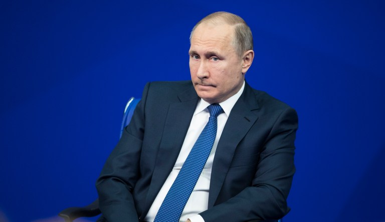 President Trump himself should be leading the charge to block further Russian electoral shenanigans in the U.S. (Alexei Nikolsky, Sputnik, Kremlin Pool Photo via AP)