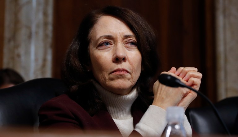 The Senate Energy and Natural Resources Committee's ranking member Sen. Maria Cantwell, D-Wash., used an Obama-era anecdote to pledge that questions will stick to substantive matters such as conflict of interest. (AP Photo/Carolyn Kaster)