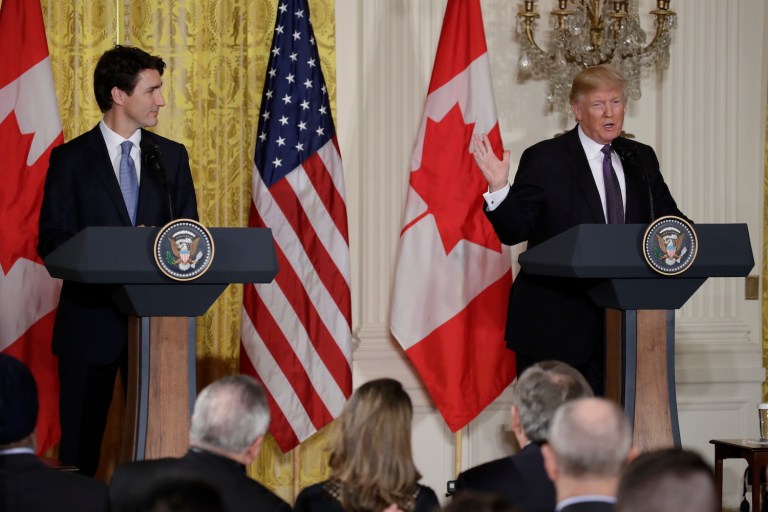 It isn't wise to poison the well when dealing with America's second-largest and most polite trading partner. (AP Photo/Evan Vucci)