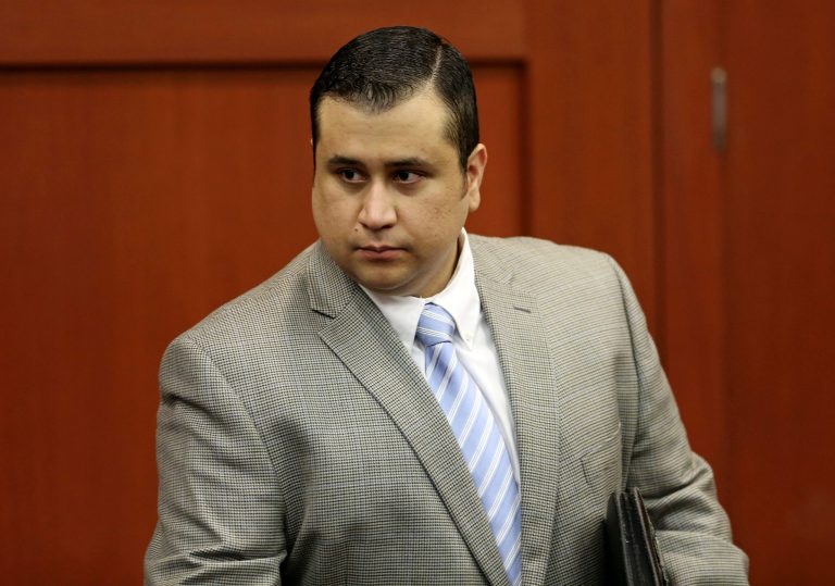 George Zimmerman arrives for his trial in Seminole circuit court in Sanford, Fla. Thursday, July 11, 2013. Zimmerman has been charged with second-degree murder for the 2012 shooting death of Trayvon Martin. (AP Photo/Orlando Sentinel, Gary W. Green, Pool)