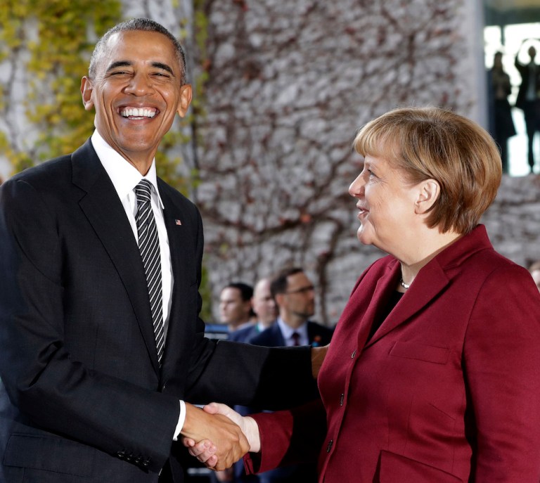 Obama, Merkel to Discuss ‘Global’ Engagement in Germany Before She Meets Trump There