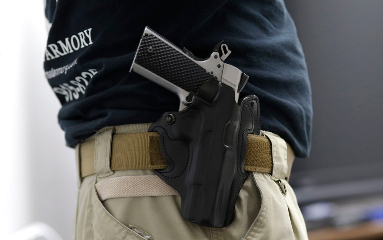 Judge William Fletcher wrote in his majority opinion that a Second Amendment right to carry a weapon openly in public may exist, but he said the Supreme Court hasn't answered that question yet. (AP Photo/Lynne Sladky, File)