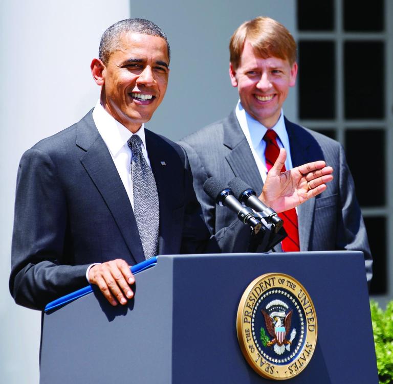 President Obama nominated former Ohio Attorney General Richard Cordray, right, as director of the Consumer Financial Protection Bureau.