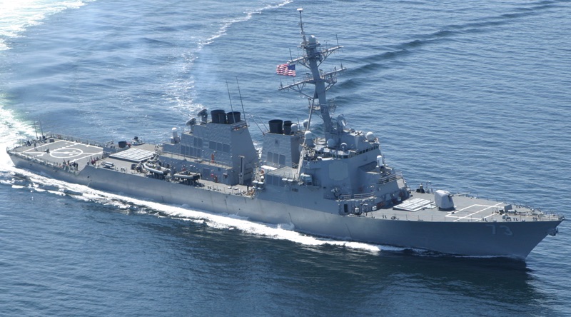 US destroyer sails through waters claimed by China