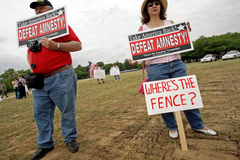 The Congressional Budget Officeâs first report on the Schumer-Rubio immigration bill estimated that, despite granting amnesty to an estimated 8 million illegal immigrants in 2013, there would still be another 8.3 million illegal immigrants in the United States by 2023. (Photo: Chip Somodevilla/Getty Images)