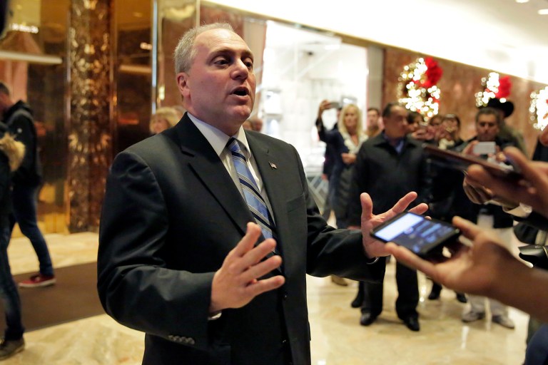 House Majority Whip Steve Scalise, R-La., warned that Democrats who vote against legislation to reform health insurance could face the political wrath of President Trump. (AP Photo/Richard Drew)