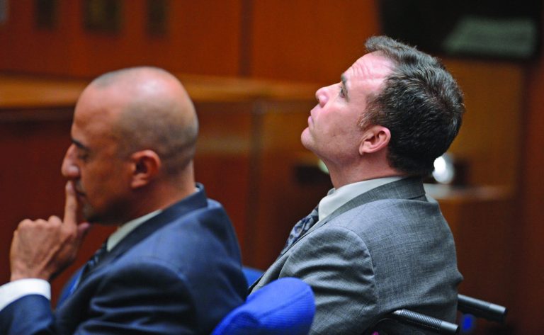 Defendant David Viens, right, listens as a second degree murder verdict was read in Los Angeles Thurwday Sept. 27, 2012. His attorney Fred McCurry is at left. Viens, a chef, told police he boiled his wife's body for four days to hide evidence of her death. (AP Photo /Brad Graverson, pool)