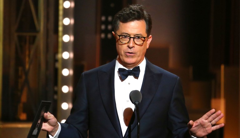 Stephen Colbert also ripped Trump Jr.'s shifting defense of the meeting in which he first said it was a short introduction to discuss a program about the adoption of Russian children and later revelation that he met with the lawyer because they might have helpful information for his father's campaign.