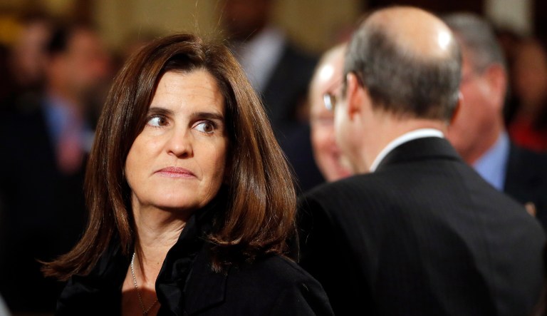 New Jersey First Lady Mary Pat Christie (pictured above) got pulled over by a police officer for allegedly driving while looking at her cellphone. Her husband, Gov. Chris Christie, has spearheaded the state's effort to crack down on distracted driving. (AP Photo/Julio Cortez)