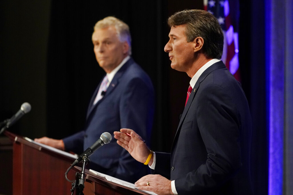 Virginia governor’s debate gets heated as McAuliffe and Youngkin trade swipes