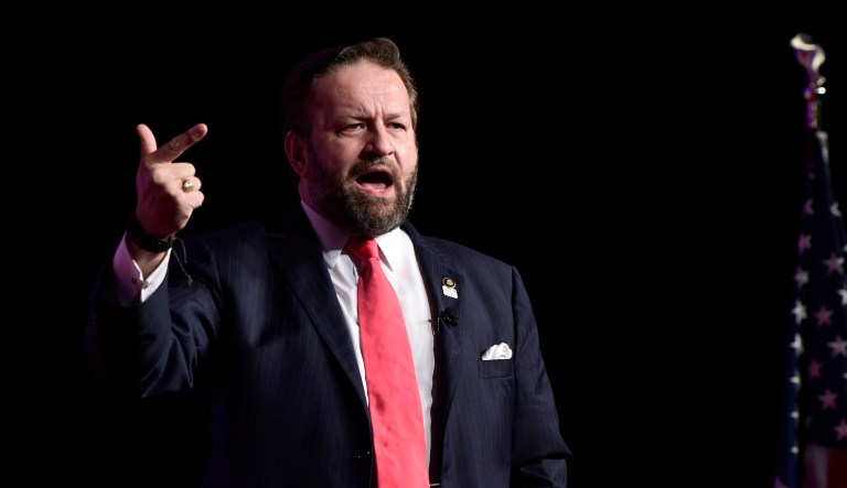 Former Trump aide Sebastian Gorka speaks at the 2018 Values Voter Summit in Washington, Saturday, Sept. 22, 2018.