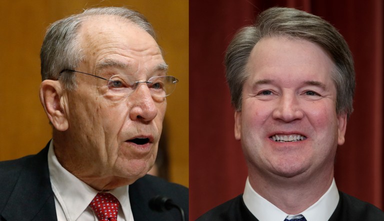Sen. Chuck Grassley and Supreme Court Justice Brett Kavanaugh