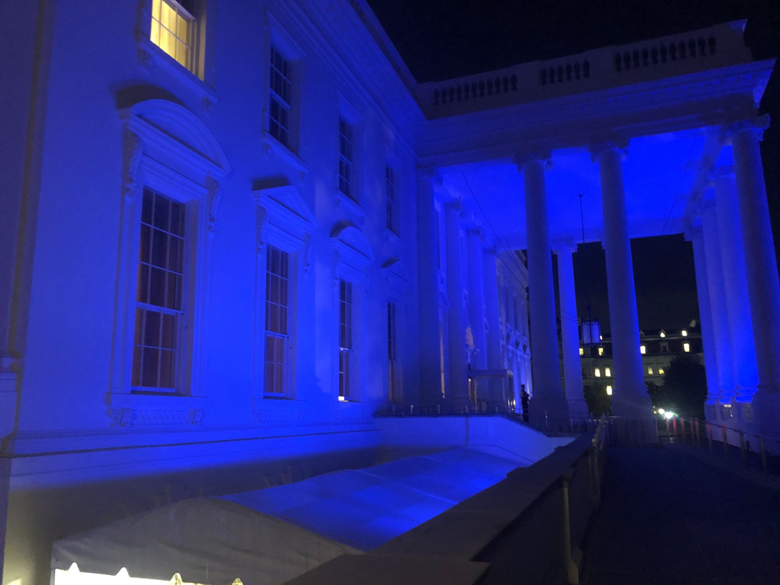 White House in Blue