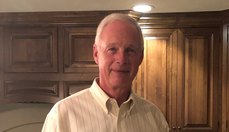 OSHKOSH, Wisconsin â Sen. Ron Johnson is seen at his home in the Badger State along Lake Winnebago, where he sat down for an interview with the Washington Examiner.