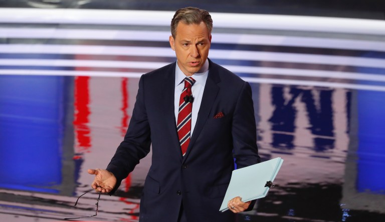 CNN news anchor Jake Tapper attends the WarnerMedia Upfront at Madison Square Garden on Wednesday, May 15, 2019, in New York.
