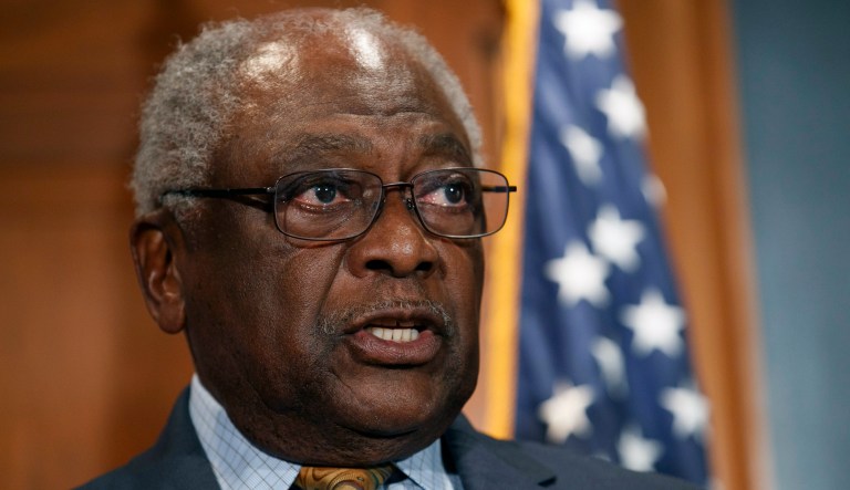 Rep. Jim Clyburn, D-S.C., speaks about a bill to cancel student loan debt, Tuesday, July 23, 2019, on Capitol Hill in Washington.