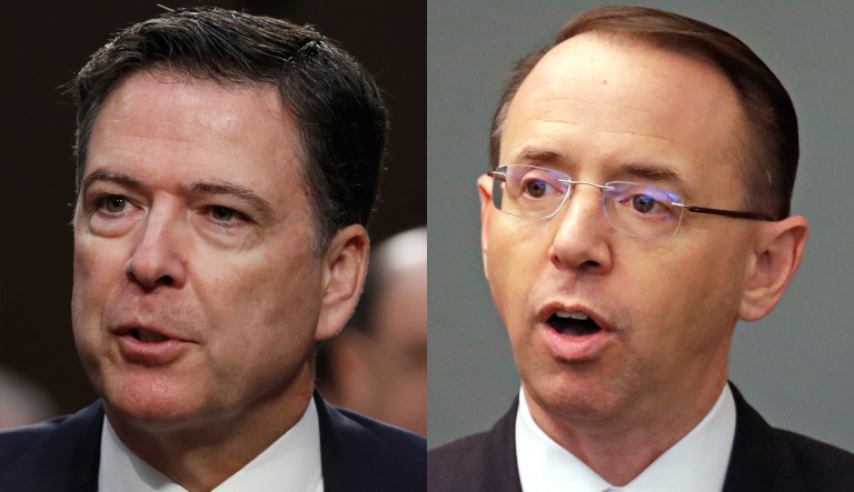 James Comey and Rod Rosenstein.