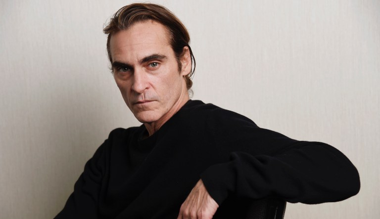 HOLD FOR STORY -- Joaquin Phoenix, a cast member in the film "The Sisters Brothers," poses for a portrait at the Adelaide Hotel during the Toronto International Film Festival, on Saturday, Sept. 8, 2018, in Toronto. 