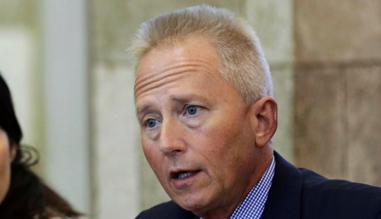 President Donald Trump meets with Rep. Jeff Van Drew, D-N.J., who is planning to switch his party affiliation, in the Oval Office of the White House, Thursday, Dec. 19, 2019, in Washington.