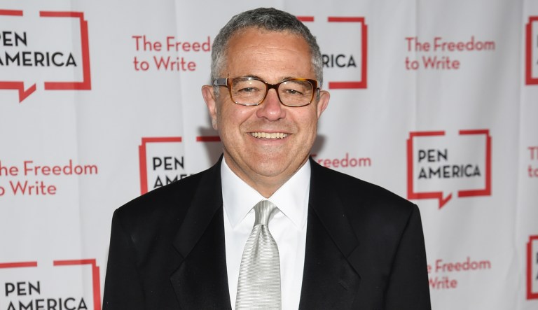 CNN legal analyst Jeffrey Toobin leaves the Supreme Court after it finished the day's arguments on the health care law signed by President Barack Obama in Washington, Tuesday, March 27, 2012.
