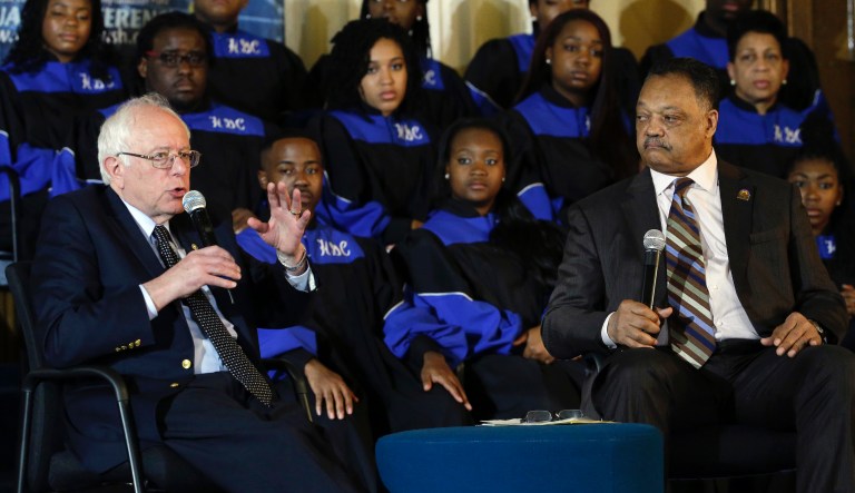 ‘The best chance to catch up’: Jesse Jackson backs Sanders for president