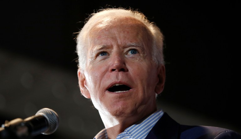 Former Vice President and Democratic presidential candidate Joe Biden speaks during a rally, Tuesday, April 30, 2019, in Cedar Rapids, Iowa.