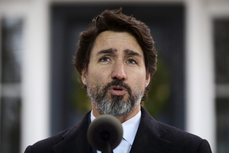 Justin Trudeau, Prime Minister of Canada speaks on the first day of the Munich Security Conference in Munich, Germany, Friday, Feb. 14, 2020.