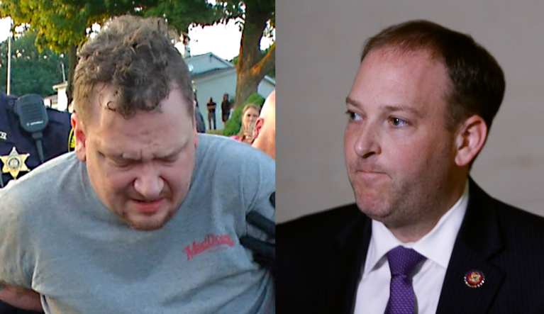 From left to right: David Jakubonis and Rep. Lee Zeldin (R-NY).