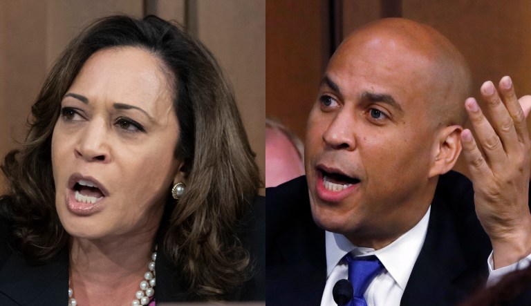 Kamala Harris and Cory Booker.