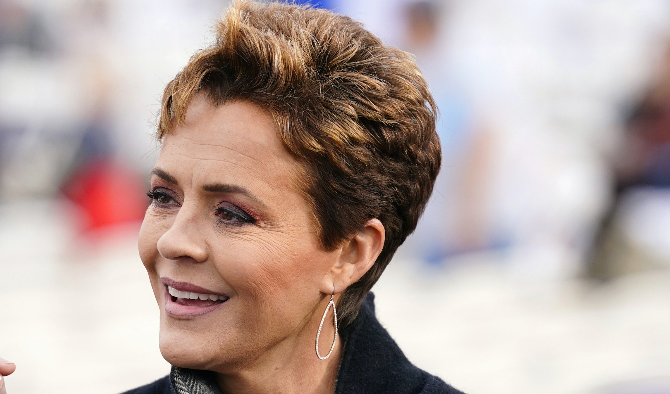 Kari Lake explains why she only stood for the true national anthem