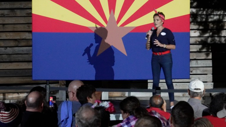 Kari Lake tries to turn kingmaker by backing Blake Masters, other GOP hopefuls in Arizona