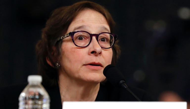 Constitutional law scholar Stanford Law School professor Pamela Karlan apologizes for a remark she made about Barron Trump, President Donald Trumpâs son, during a hearing before the House Judiciary Committee on the constitutional grounds for the impeachment of President Donald Trump, Wednesday, Dec. 4, 2019, on Capitol Hill in Washington.