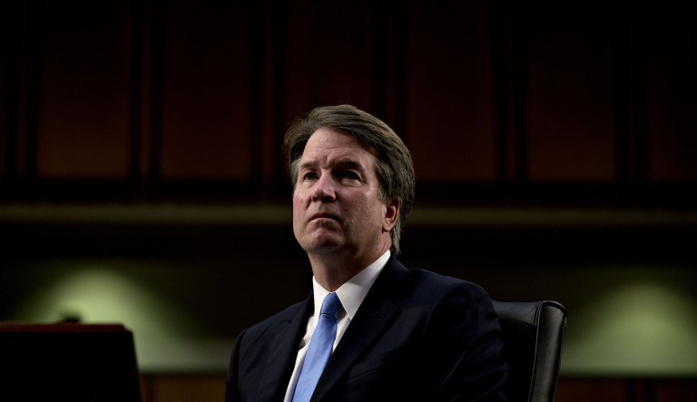 Brett Kavanaugh, Supreme Court associate justice nominee for President Trump, listens during a Senate Judiciary Committee confirmation hearing in Washington, D.C., U.S., on Sept. 7, 2018.