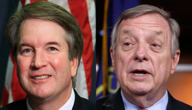 Brett Kavanaugh and Dick Durbin.