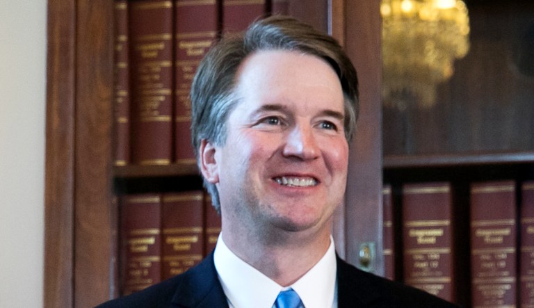 Judge Brett Kavanaugh appears on Capitol Hill on Monday in Washington, D.C.
