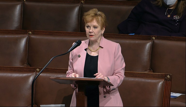 In this image from video, Rep. Kay Granger, R-Texas, speaks on the floor of the House of Representatives at the U.S. Capitol in Washington, Thursday, April 23, 2020.