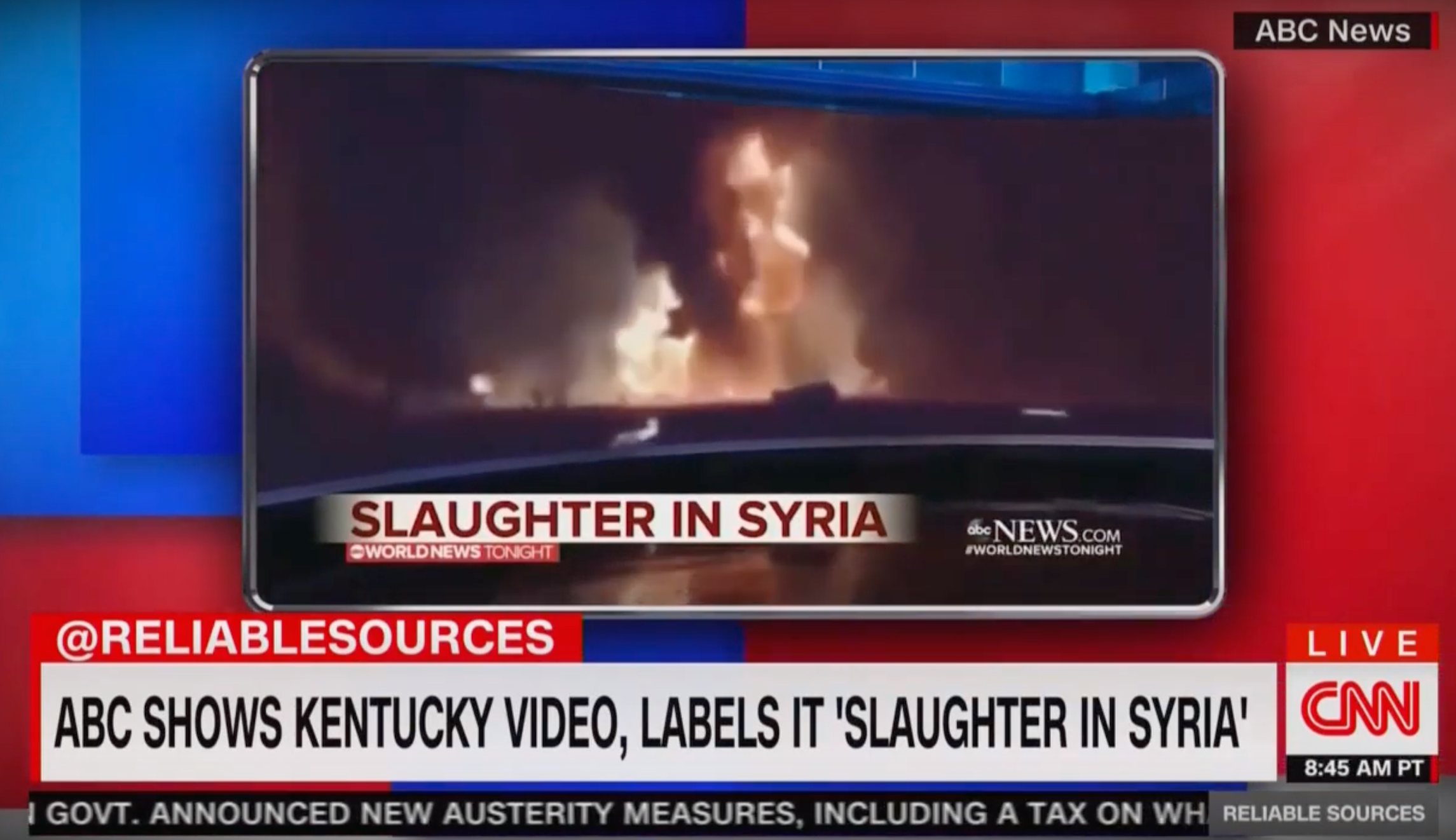 ‘Most egregious media error of the week’: Stelter slams ABC for showing fake Syria video
