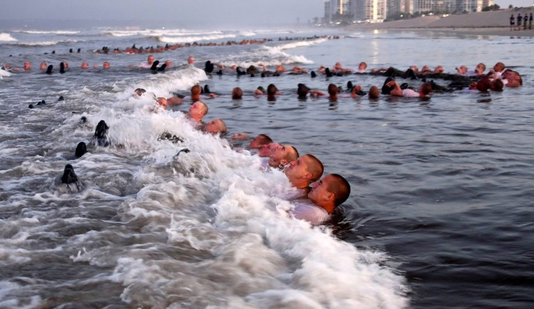 U.S. Navy SEAL candidates participate in 