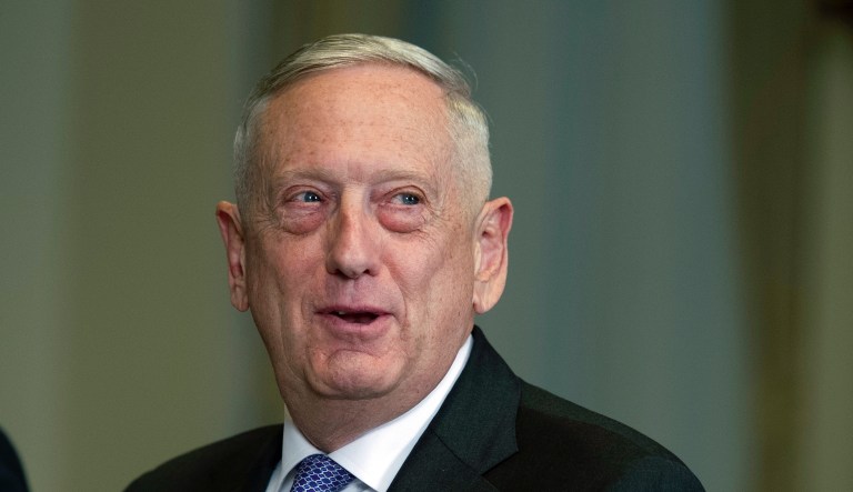 Former U.S. Secretary of Defense  Jim Mattis listens to a question during his appearance at the Council on Foreign Relations, in New York, Tuesday, Sept. 3, 2019.