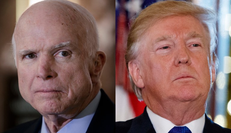 John McCain and Donald Trump.