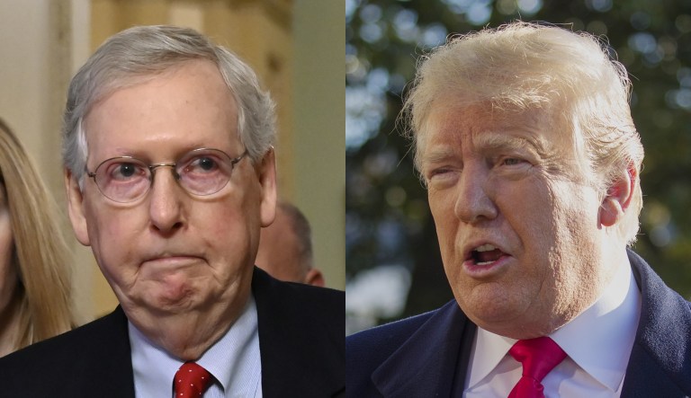 President Trump and Sen. Mitch McConnell are pictured.