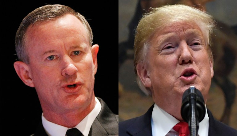 Bill McRaven and Donald Trump