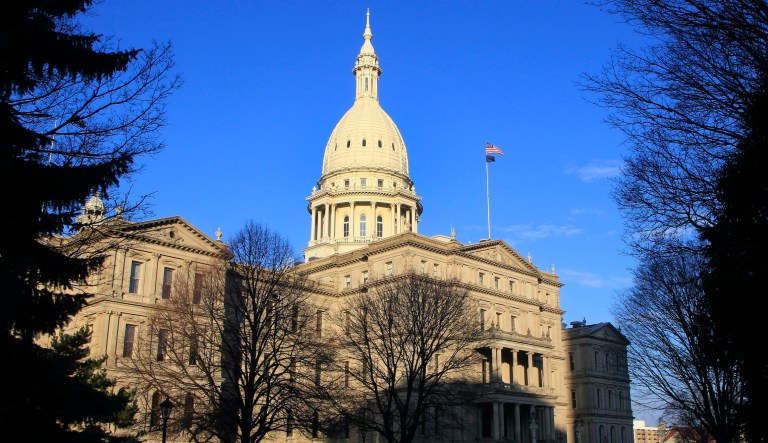 This Dec. 12, 2012 file photo shows the state capitol building in Lansing, Mich.