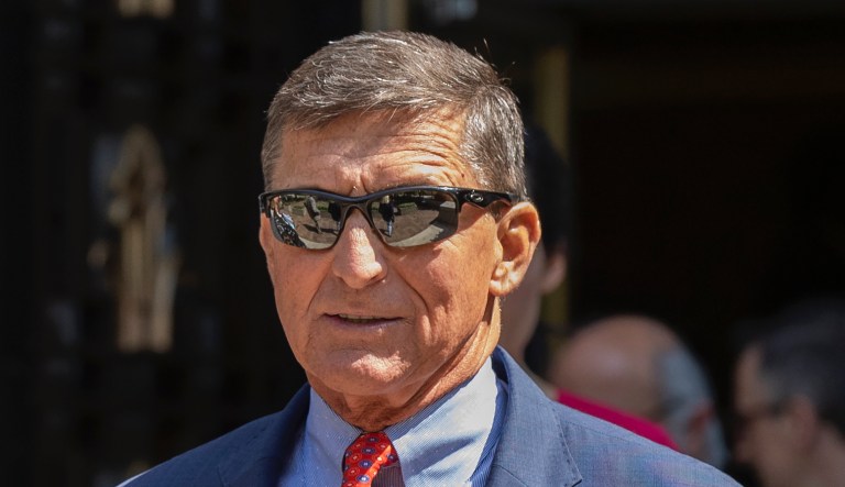 Michael Flynn, President Donald Trump's former national security adviser, leaves the federal court following a status conference with Judge Emmet Sullivan, in Washington, Tuesday, Sept. 10, 2019.                                       
