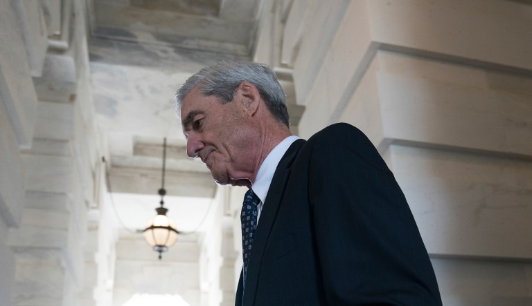 Former FBI Director Robert Mueller, the special counsel probing Russian interference in the 2016 election, departs Capitol Hill following a closed door meeting, Wednesday, June 21, 2017, in Washington.